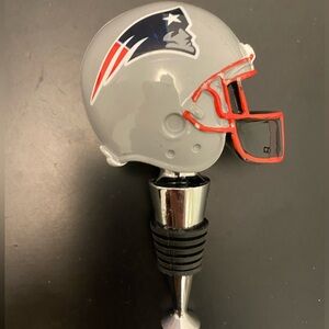 NFL Team Helmet Wine Stopper - Gray and Red. New England Patriots